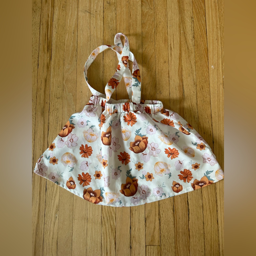 3/$12 Floral Print Kids Overall Skirt